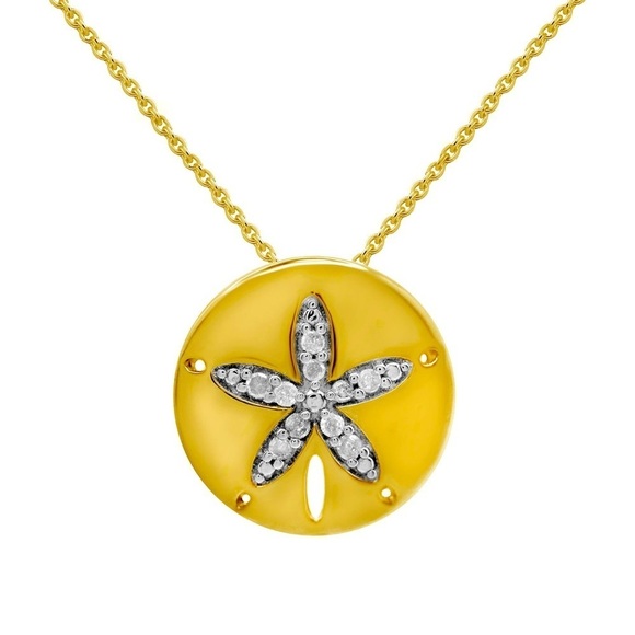 Jewelry - BEAUTIFUL DIAMOND SAND DOLLAR PENDANT NECKLACE|1/10 Carat Diamond Neckla…​​